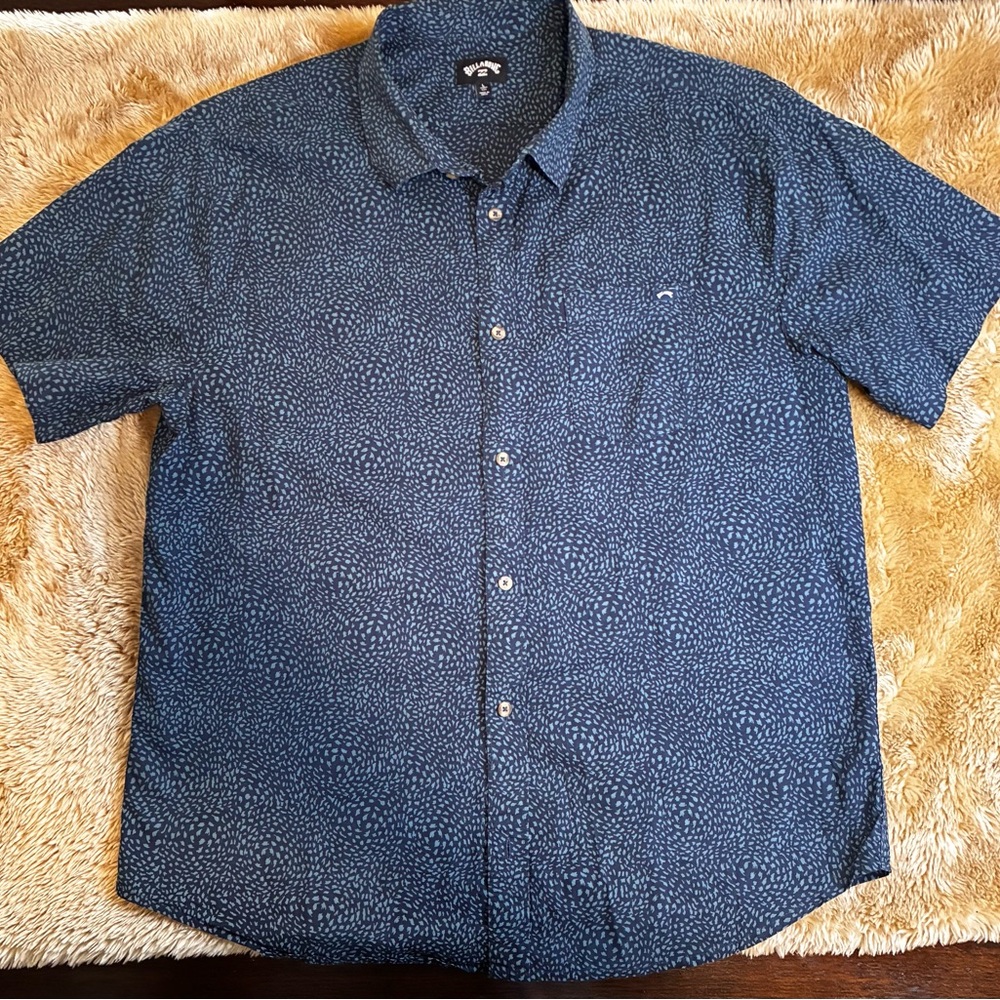 Billabong Navy Textured Casual Shirt